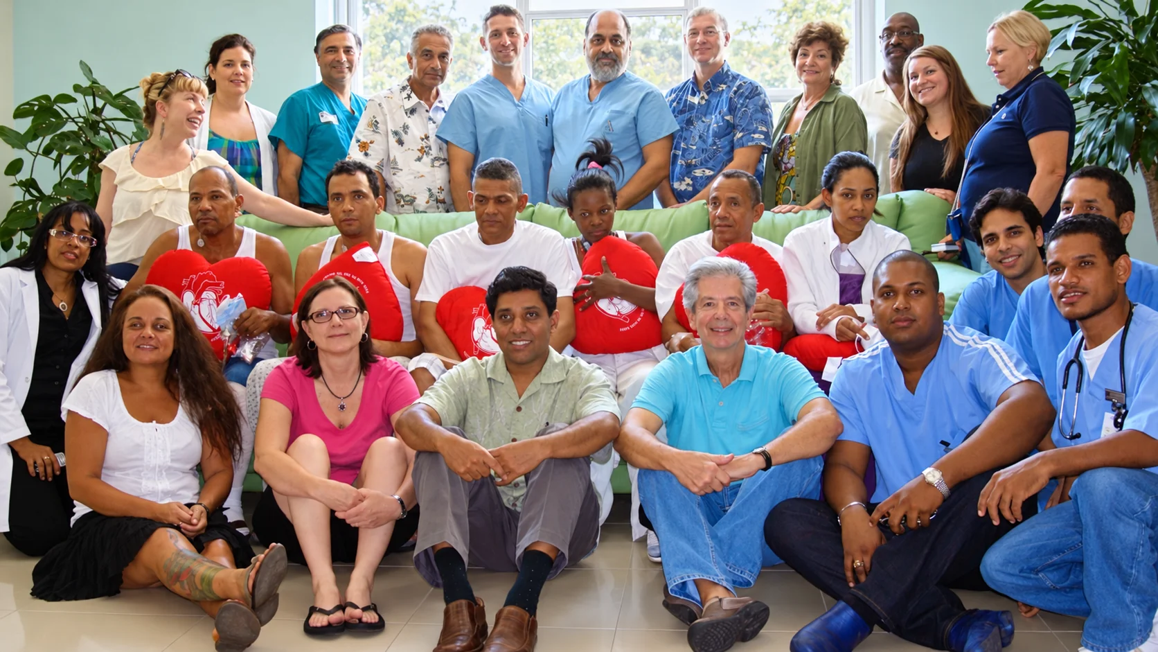 Cardiac surgery mission team and patients supporting the Robert D. Pascotto Scholarship