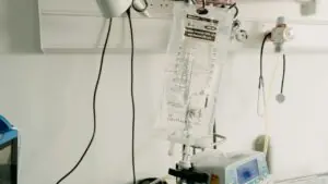 Intensive care room and monitoring equipment illustrating the clinical setting for the ELIEO vvECMO timing trial; stock photo, not a trial patient