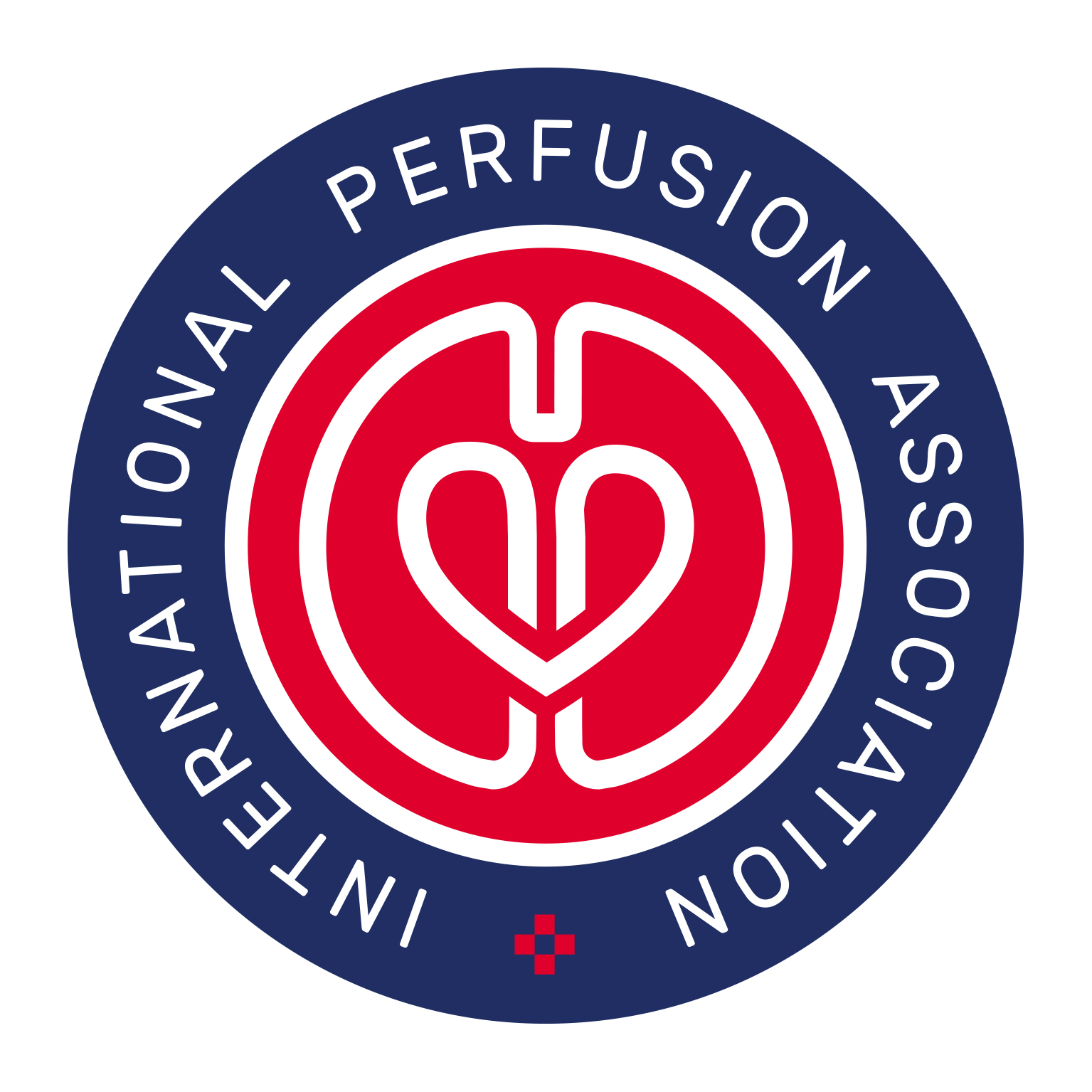 International Perfusion Association logo with navy outer ring