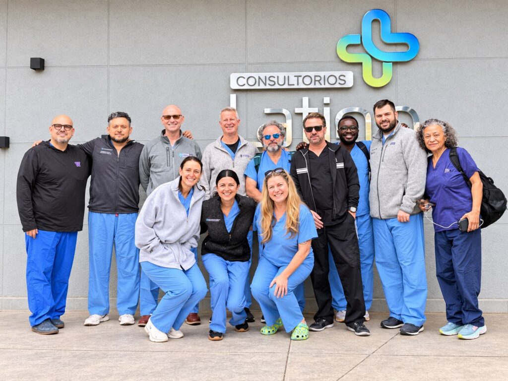 Ecuador cardiac mission team outside the hospital in Cuenca